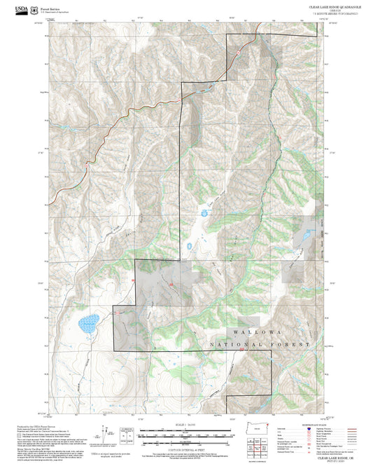 2025 Forest Service Topo Map of Clear Lake Ridge Oregon