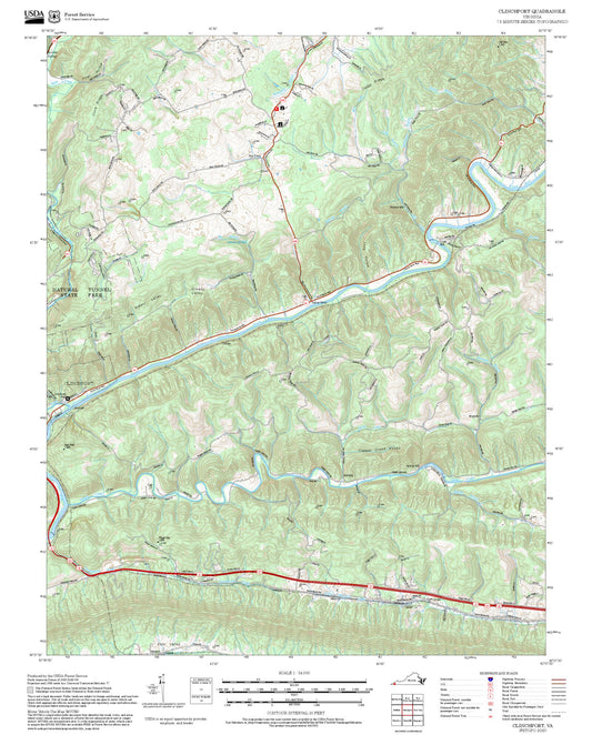 2025 Forest Service Topo Map of Clinchport Virginia