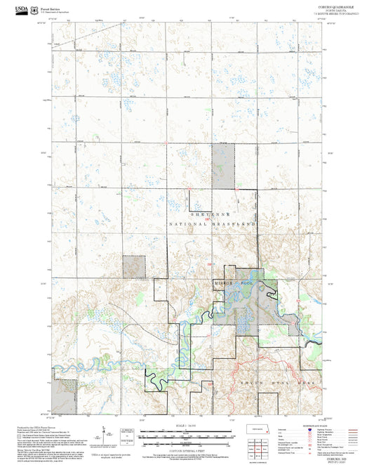 2025 Forest Service Topo Map of Coburn North Dakota