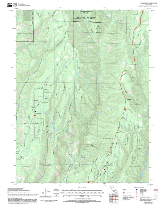 2025 Forest Service Topo Map of Cohasset California