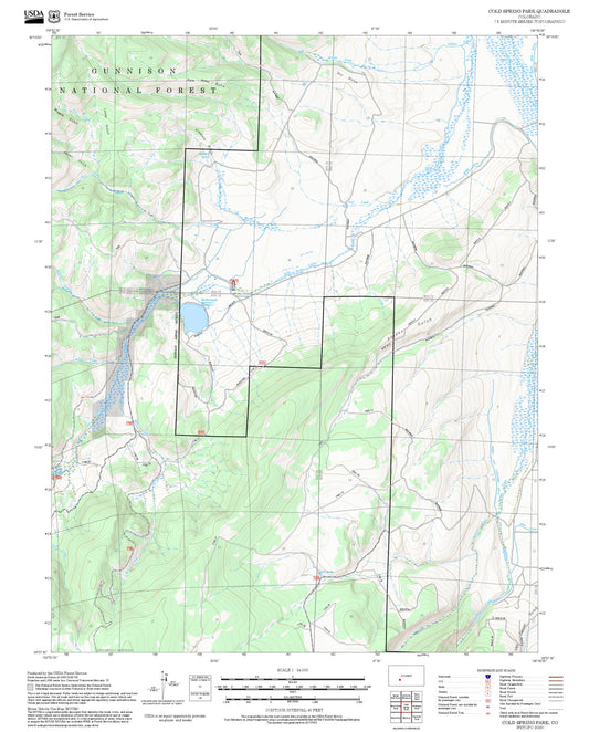 2025 Forest Service Topo Map of Cold Spring Park Colorado