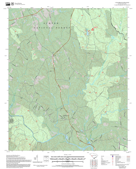 2025 Forest Service Topo Map of Colliers South Carolina