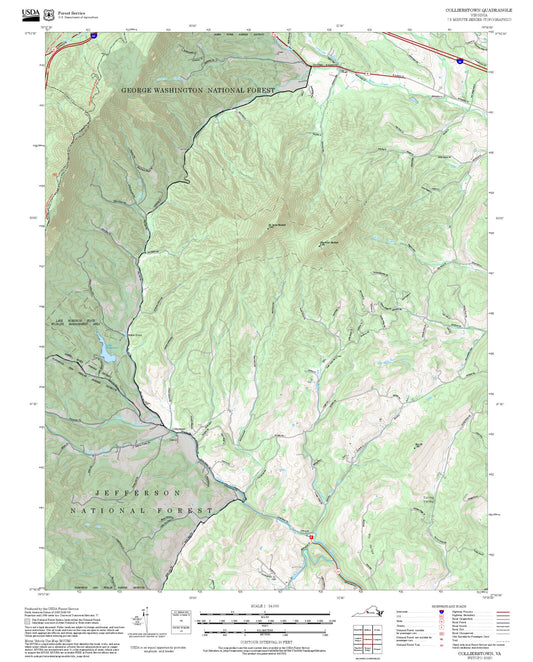 2025 Forest Service Topo Map of Collierstown Virginia