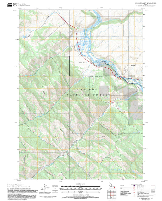 2025 Forest Service Topo Map of Conant Valley Idaho
