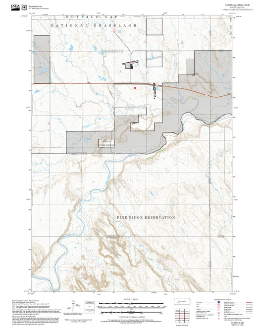 2025 Forest Service Topo Map of Conata South Dakota