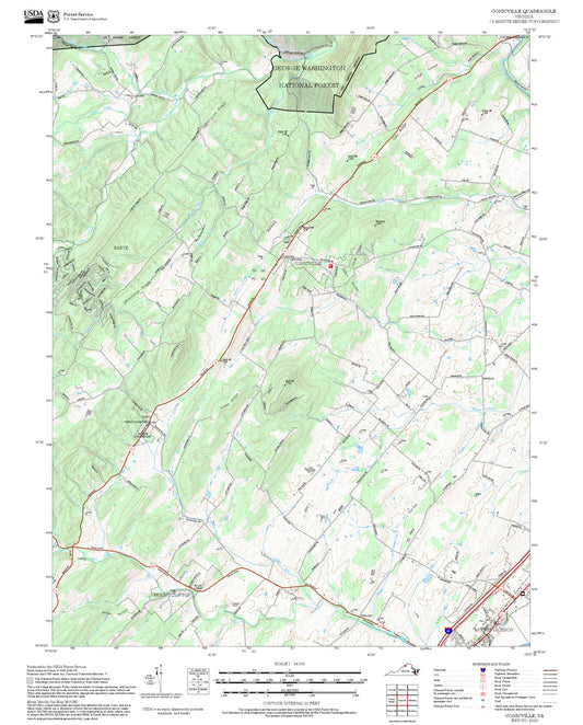 2025 Forest Service Topo Map of Conicville Virginia