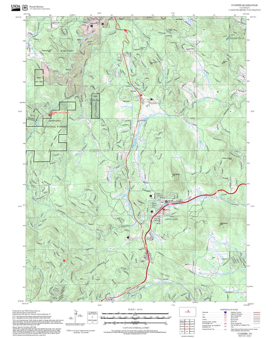 2025 Forest Service Topo Map of Conifer Colorado