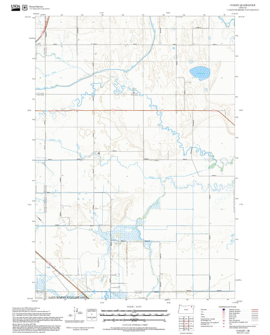 2025 Forest Service Topo Map of Conley Oregon