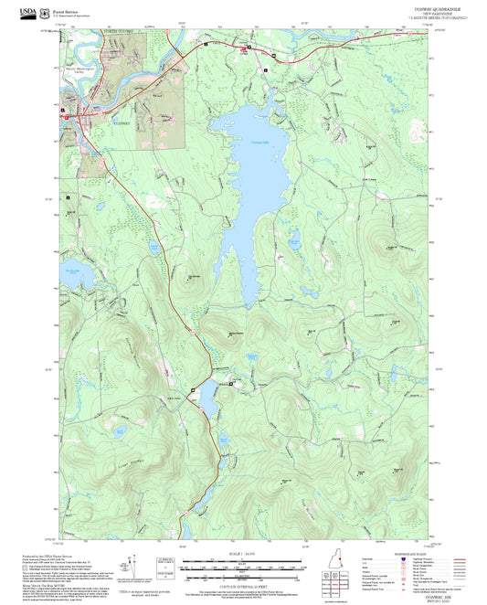 2025 Forest Service Topo Map of Conway New Hampshire