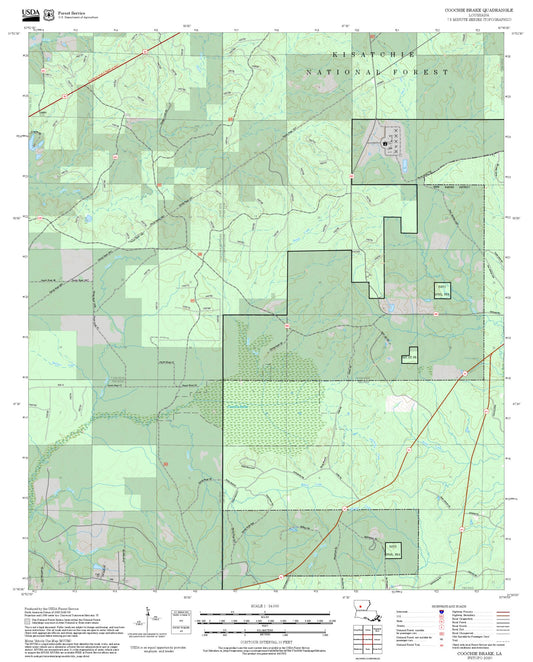 2025 Forest Service Topo Map of Coochie Brake Louisiana