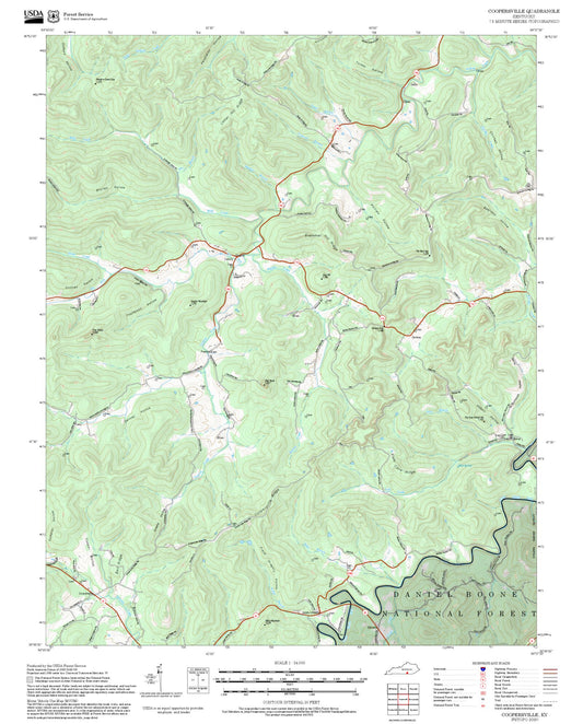 2025 Forest Service Topo Map of Coopersville Kentucky