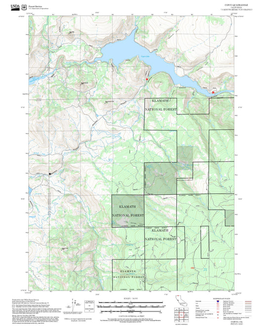 2025 Forest Service Topo Map of Copco California
