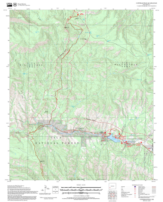 2025 Forest Service Topo Map of Copperas Peak New Mexico