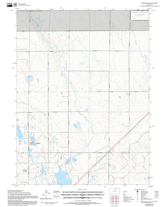 2025 Forest Service Topo Map of Cornish Colorado