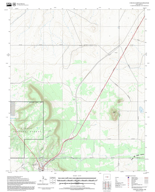 2025 Forest Service Topo Map of Corona North New Mexico