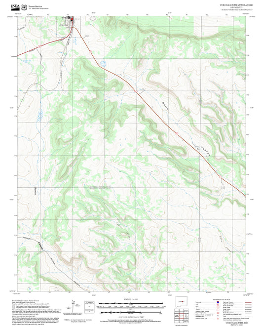 2025 Forest Service Topo Map of Corona South New Mexico
