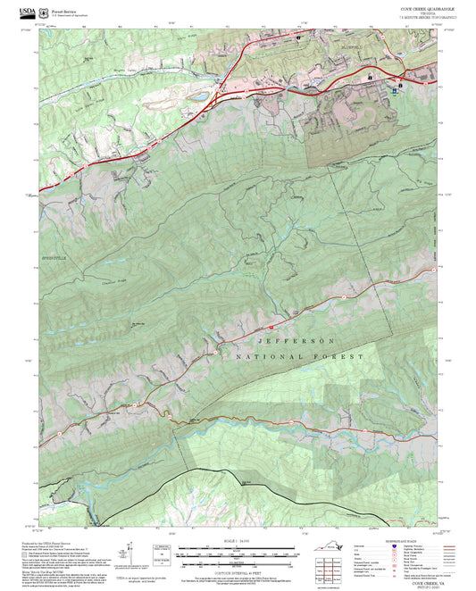 2025 Forest Service Topo Map of Cove Creek Virginia