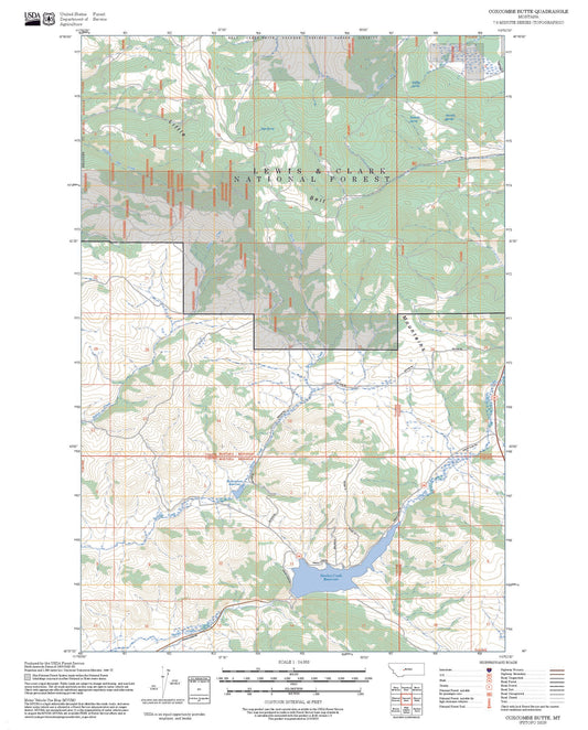 2025 Forest Service Topo Map of Coxcombe Butte Montana