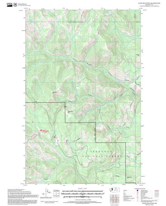 2025 Forest Service Topo Map of Coxit Mountain Washington