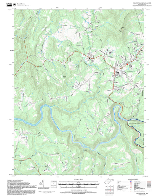 2025 Forest Service Topo Map of Craigsville West Virginia