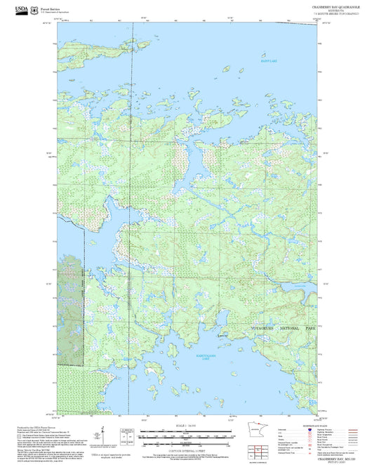 2025 Forest Service Topo Map of Cranberry Bay Minnesota