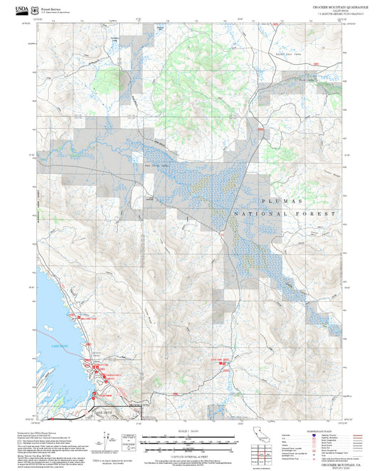 2025 Forest Service Topo Map of Crocker Mountain California