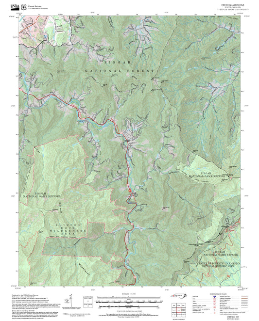 2025 Forest Service Topo Map of Cruso North Carolina
