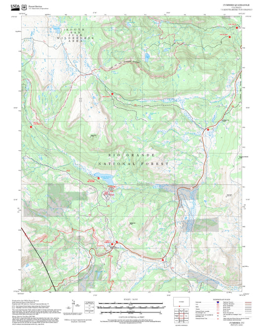 2025 Forest Service Topo Map of Cumbres Colorado
