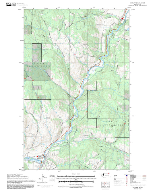2025 Forest Service Topo Map of Curlew Washington
