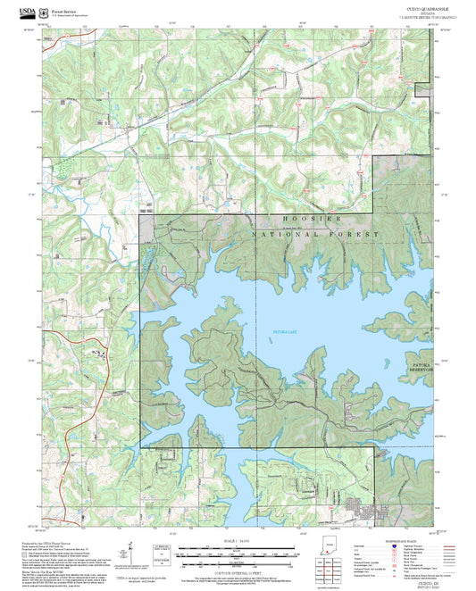 2025 Forest Service Topo Map of Cuzco Indiana