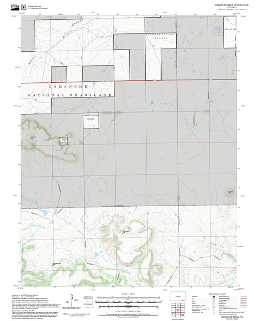 2025 Forest Service Topo Map of Dalerose Mesa Colorado