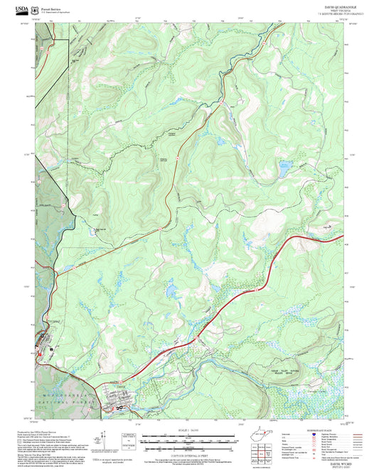 2025 Forest Service Topo Map of Davis West Virginia