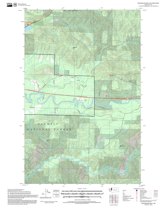 2025 Forest Service Topo Map of Deadmans Hill Washington