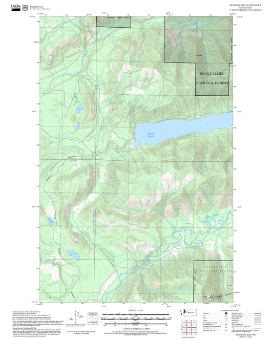 2025 Forest Service Topo Map of Devils Slide Washington