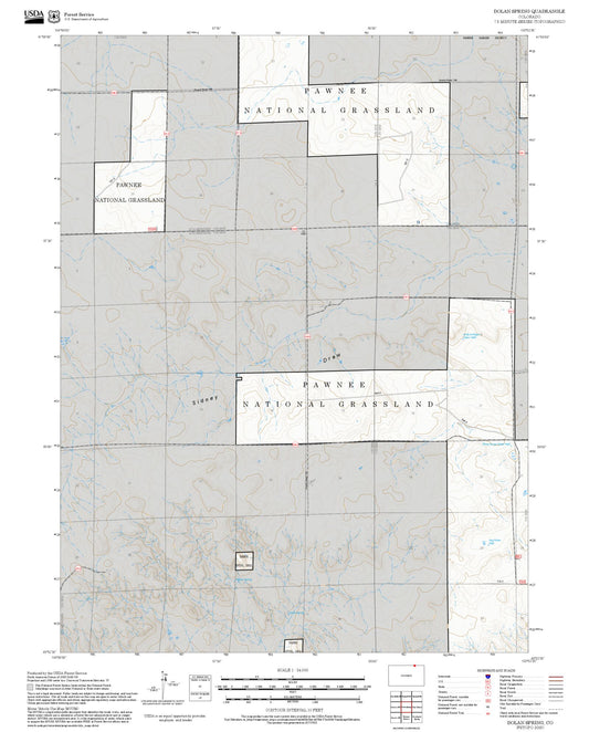 2025 Forest Service Topo Map of Dolan Spring Colorado