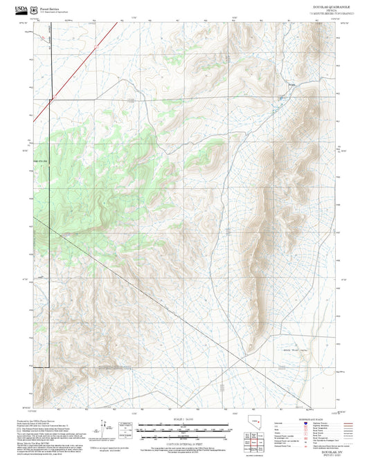 2025 Forest Service Topo Map of Douglas Nevada