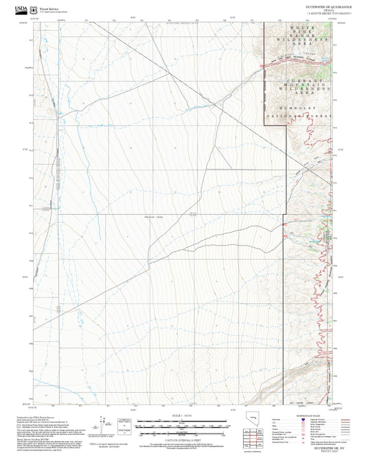 2025 Forest Service Topo Map of Duckwater NE Nevada