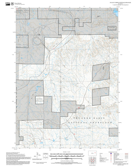 2025 Forest Service Topo Map of Dugout Creek North Wyoming