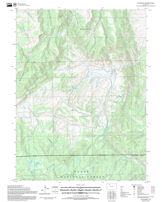 2025 Forest Service Topo Map of Dunckley Colorado