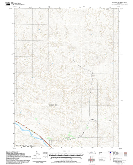 2025 Forest Service Topo Map of Dunning NW Nebraska