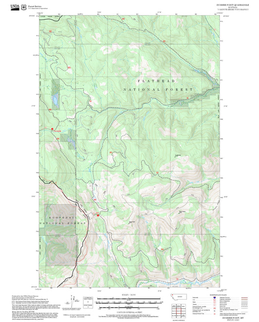 2025 Forest Service Topo Map of Dunsire Point Montana