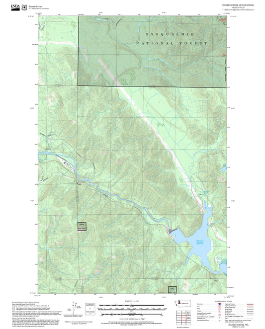 2025 Forest Service Topo Map of Eagle Gorge Washington