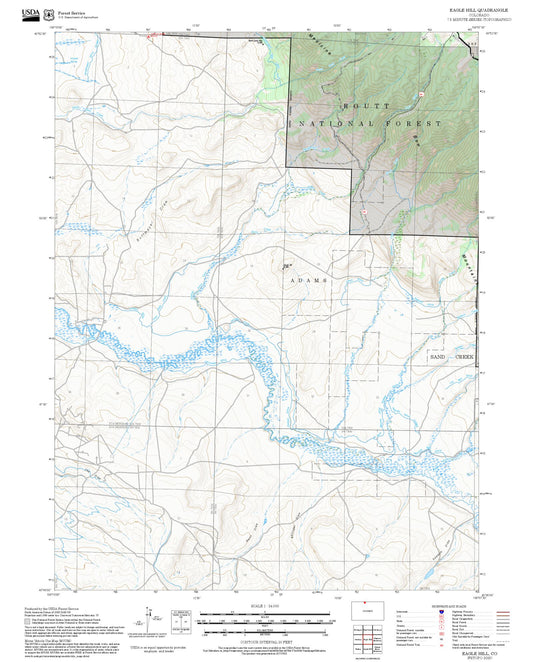 2025 Forest Service Topo Map of Eagle Hill Colorado