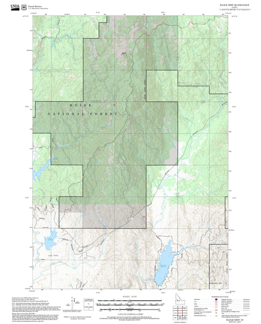 2025 Forest Service Topo Map of Eagle Nest Idaho