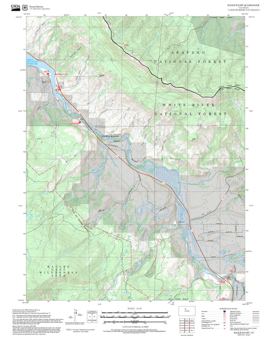 2025 Forest Service Topo Map of Eagle Roost Colorado