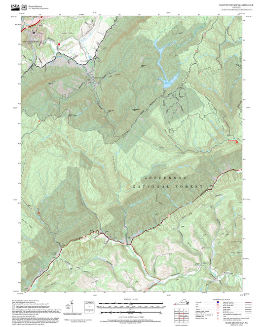 2025 Forest Service Topo Map of East Stone Gap Virginia