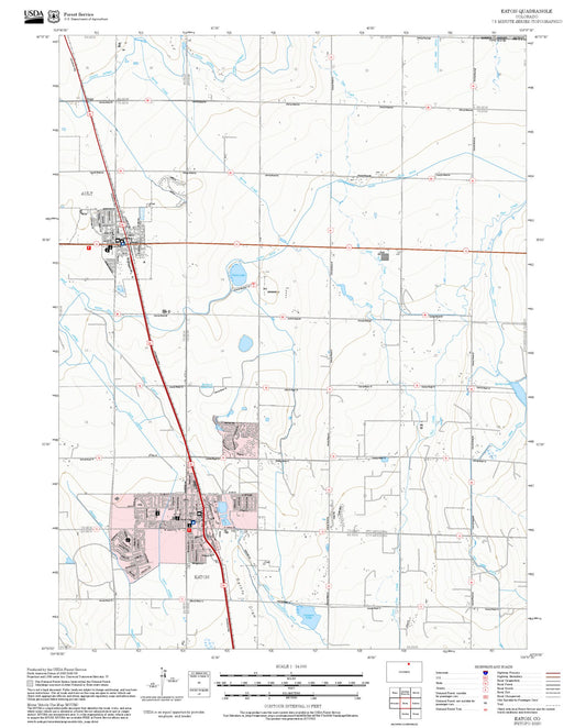 2025 Forest Service Topo Map of Eaton Colorado