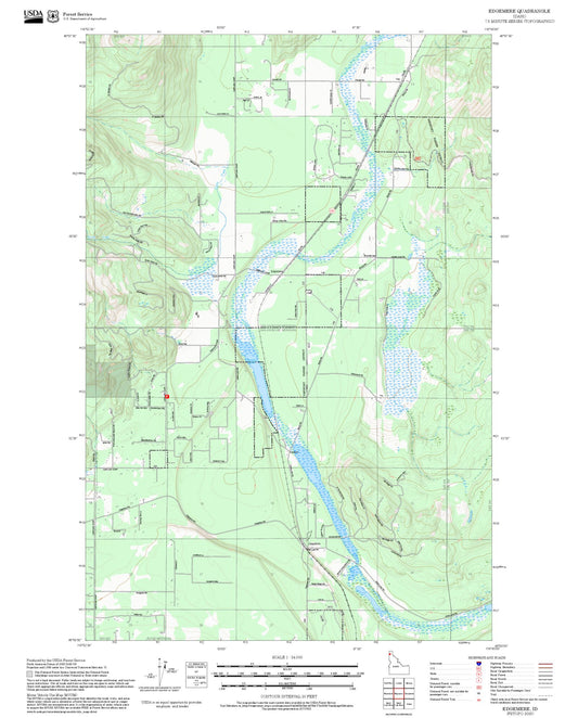 2025 Forest Service Topo Map of Edgemere Idaho