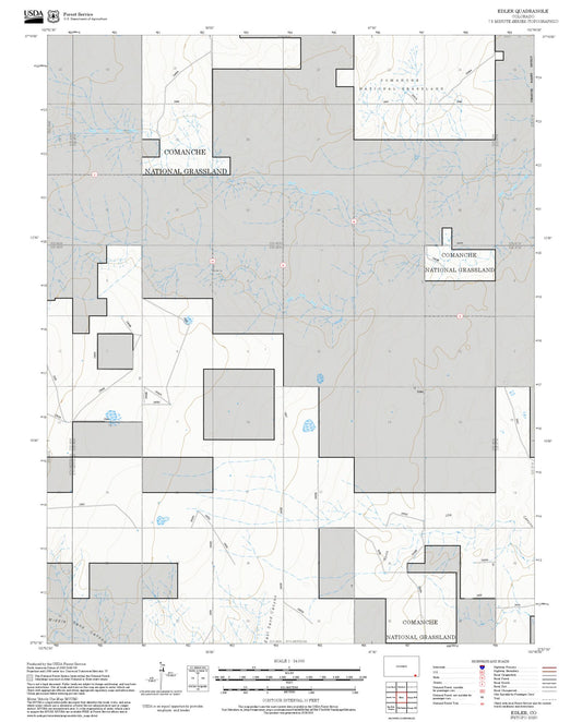 2025 Forest Service Topo Map of Edler Colorado