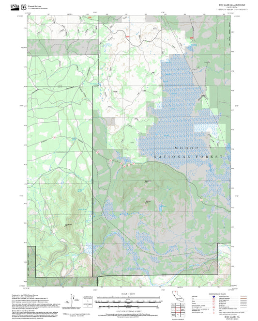 2025 Forest Service Topo Map of Egg Lake California